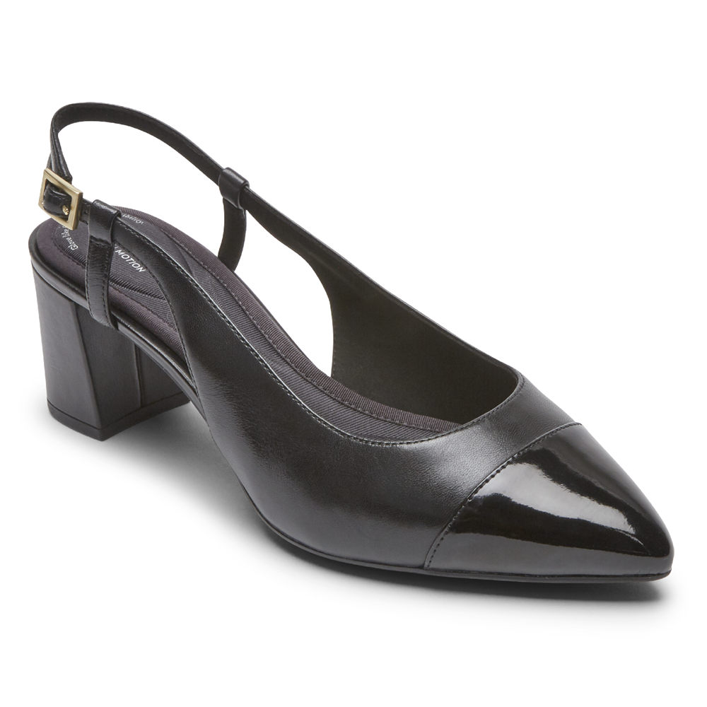 Slingback Rockport Mujer Mexico - Total Motion Salima Posted Negros - AIUTX8231